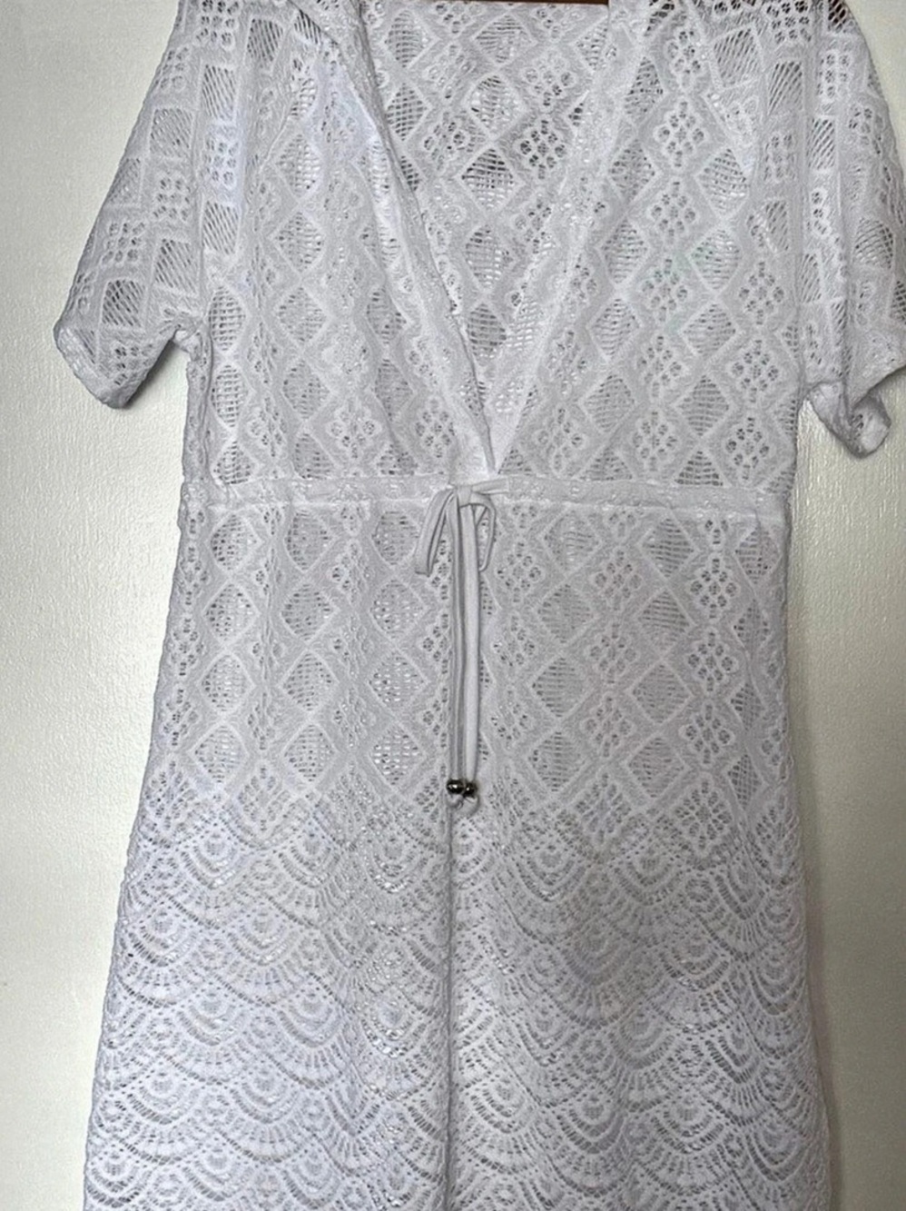 Dotti Lace Mini Dress in White Size XL NWT